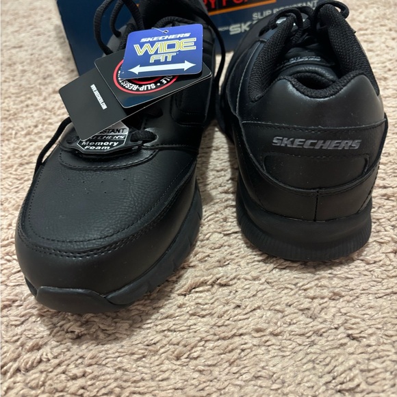 Skechers Men's Black Slip-Resistant Sneakers - Picture 2 of 6